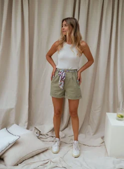Jupes & Shorts-EASY-CLOTHES Short Augu - kakiEasy Clothes Kaki       