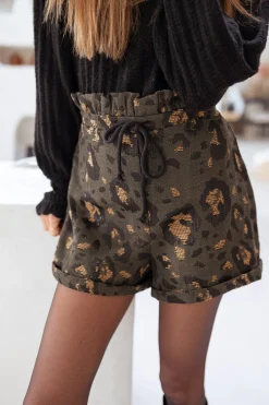 Jupes & Shorts-EASY-CLOTHES Short Ayrton CREATION - léopard kakiEasy Clothes Léopard kaki       