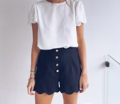 Jupes & Shorts-EASY-CLOTHES Short Christie - noirEasy Clothes Noir