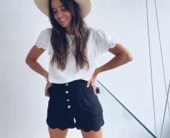 Jupes & Shorts-EASY-CLOTHES Short Christie - noirEasy Clothes Noir