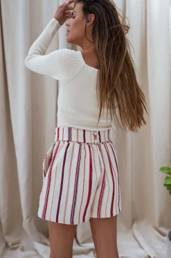 Jupes & Shorts-EASY-CLOTHES Short CREATION - Sixtine à rayures -Easy Clothes Sixtine à rayures -       