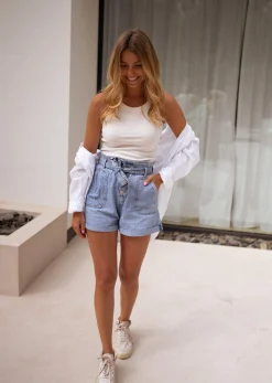 Jupes & Shorts-EASY-CLOTHES Short Dani - en jeansEasy Clothes En jeans       
