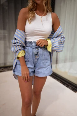 Jupes & Shorts-EASY-CLOTHES Short Dani - en jeansEasy Clothes En jeans       