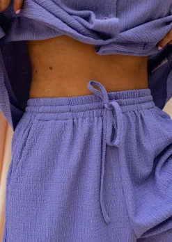 Jupes & Shorts-EASY-CLOTHES Short Harold Mauve - Fluide - Vêtements FemmeEasy Clothes Mauve       