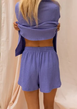 Jupes & Shorts-EASY-CLOTHES Short Harold Mauve - Fluide - Vêtements FemmeEasy Clothes Mauve       