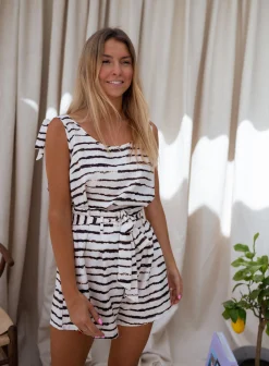 Jupes & Shorts-EASY-CLOTHES Short Natty - à lignesEasy Clothes À lignes       