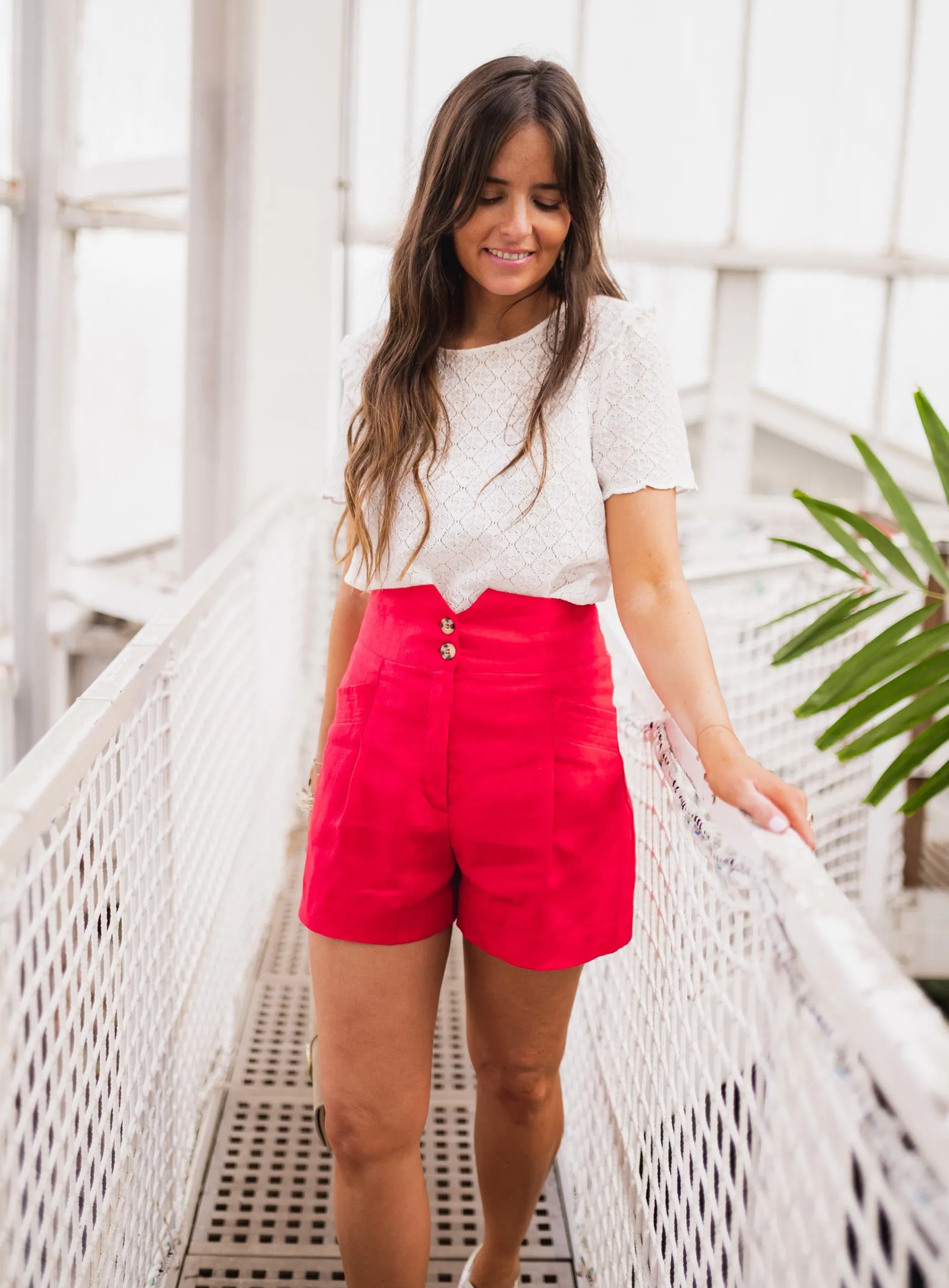 Jupes & Shorts-EASY-CLOTHES Short Rostie CREATION - rougeEasy Clothes Rouge