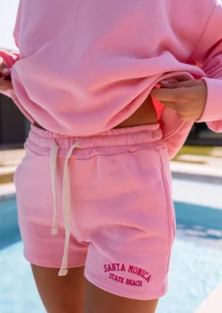 Jupes & Shorts-EASY-CLOTHES Short Santa Monica rose | Short de jogging | Prêt-à-porter en ligne | Easy Clothes Rose