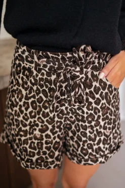 Jupes & Shorts-EASY-CLOTHES Short Saori - léopardEasy Clothes Léopard