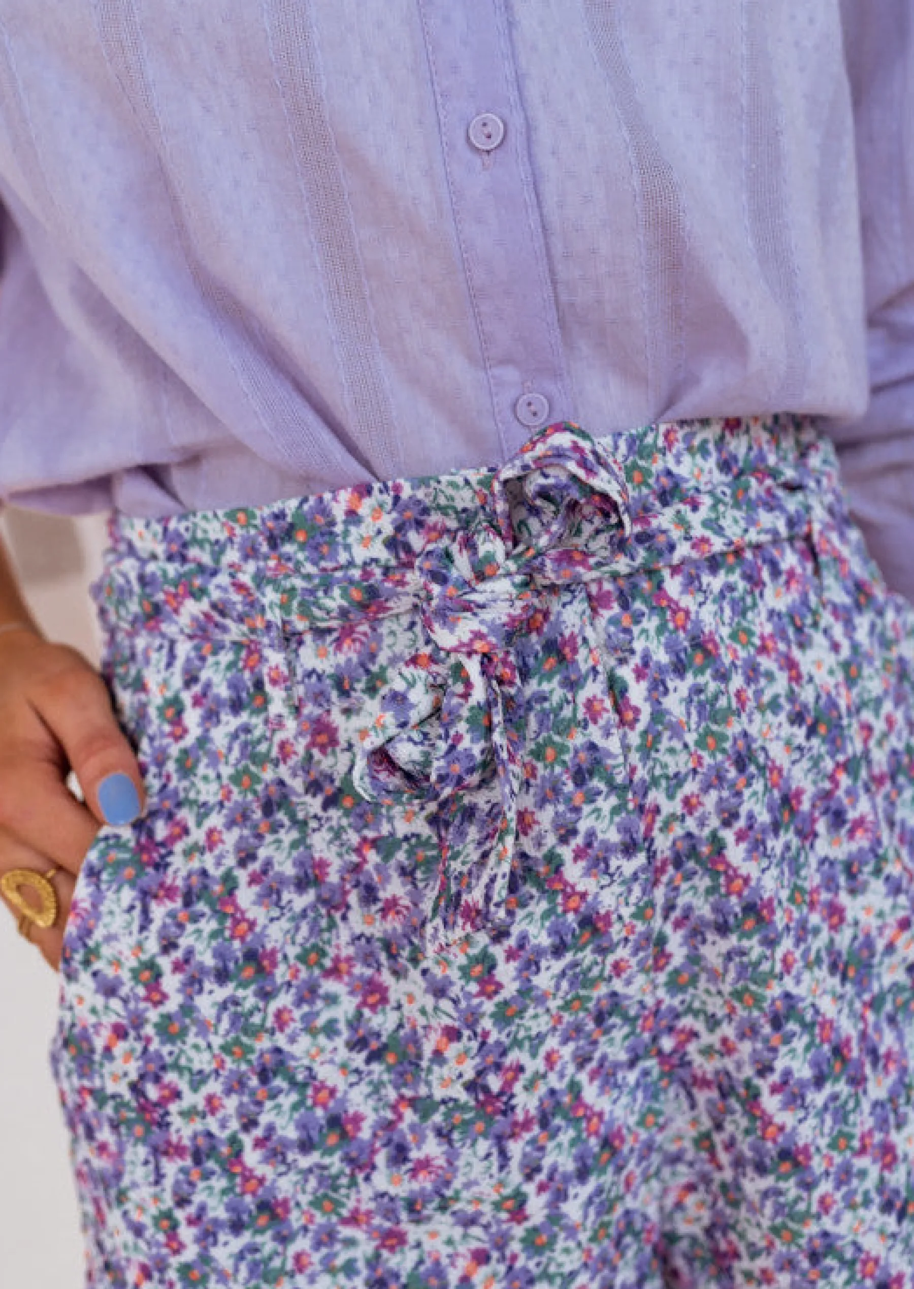 Jupes & Shorts-EASY-CLOTHES Short Tamy à fleurs | Short trapèze fleuri | Prêt-à-porter en ligne | Easy Clothes
