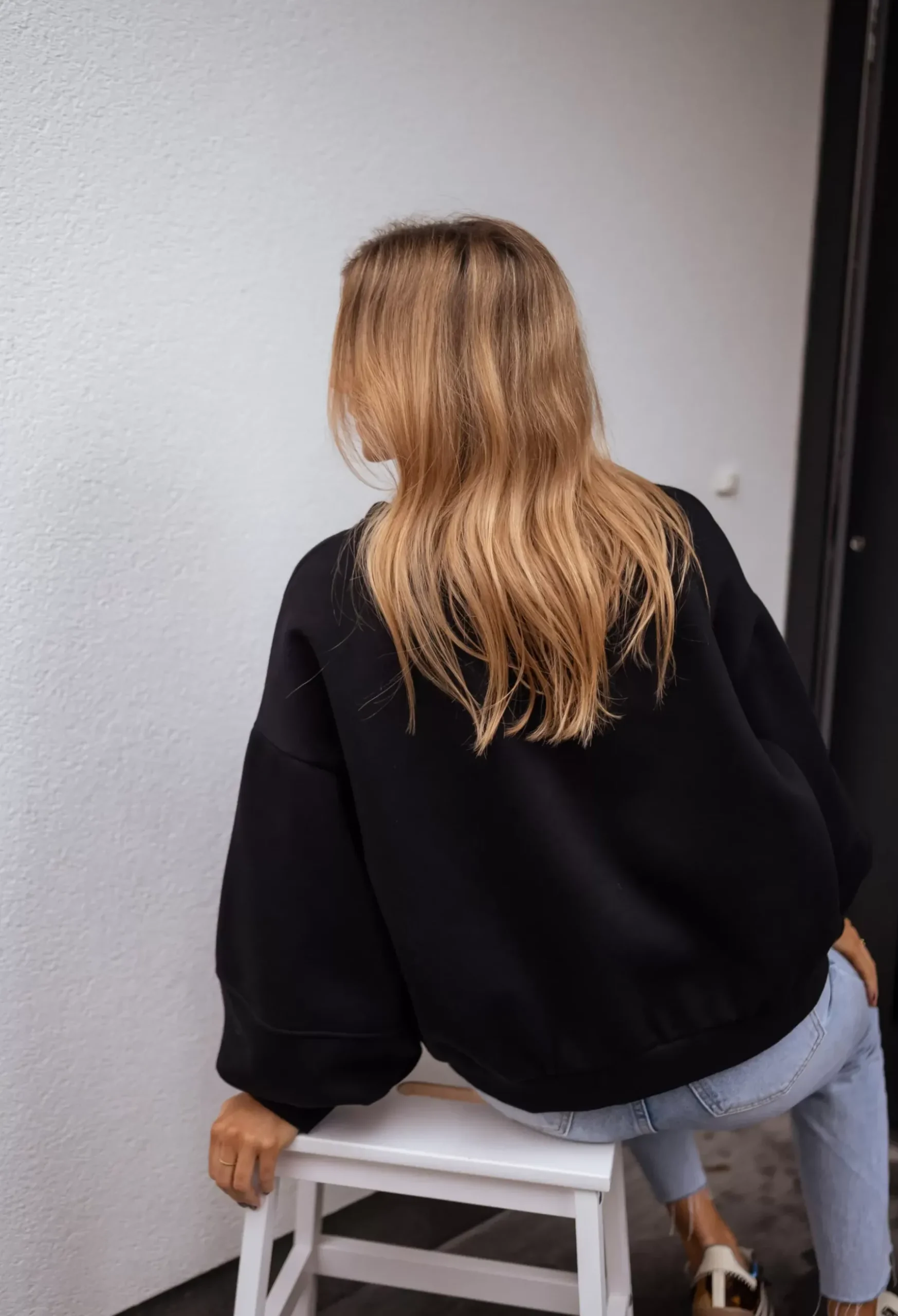 Pulls & Gilets-EASY-CLOTHES Sweat - Camélia - noirEasy Clothes Noir
