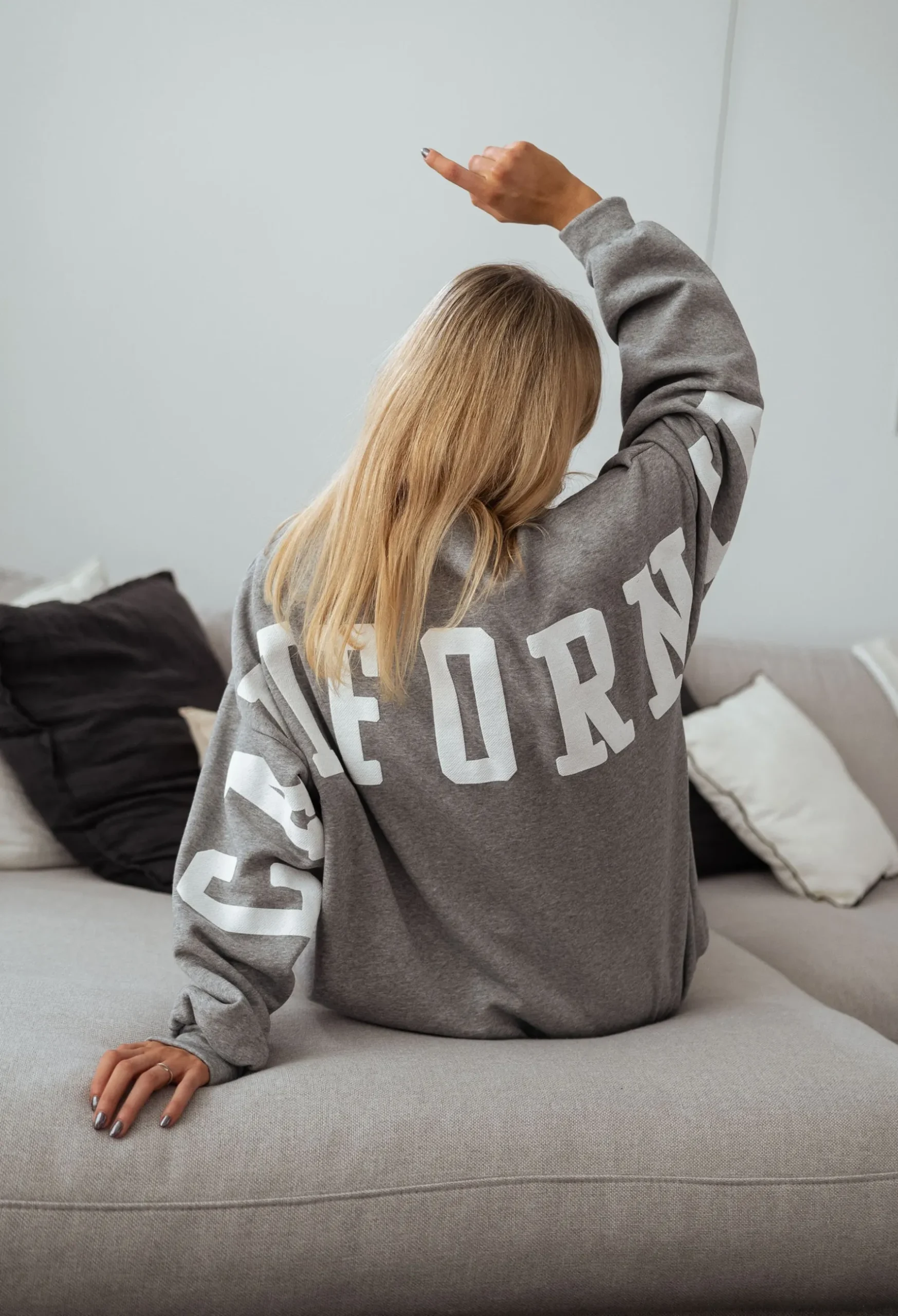 Pulls & Gilets-EASY-CLOTHES Sweat California - grisEasy Clothes Gris