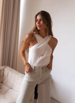 Tops & T-shirts-EASY-CLOTHES Top Alye - écruEasy Clothes Écru       