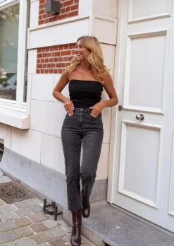 Tops & T-shirts-EASY-CLOTHES Top Andrea Noir - Elastique - Moulant - Vêtements FemmeEasy Clothes Noir       