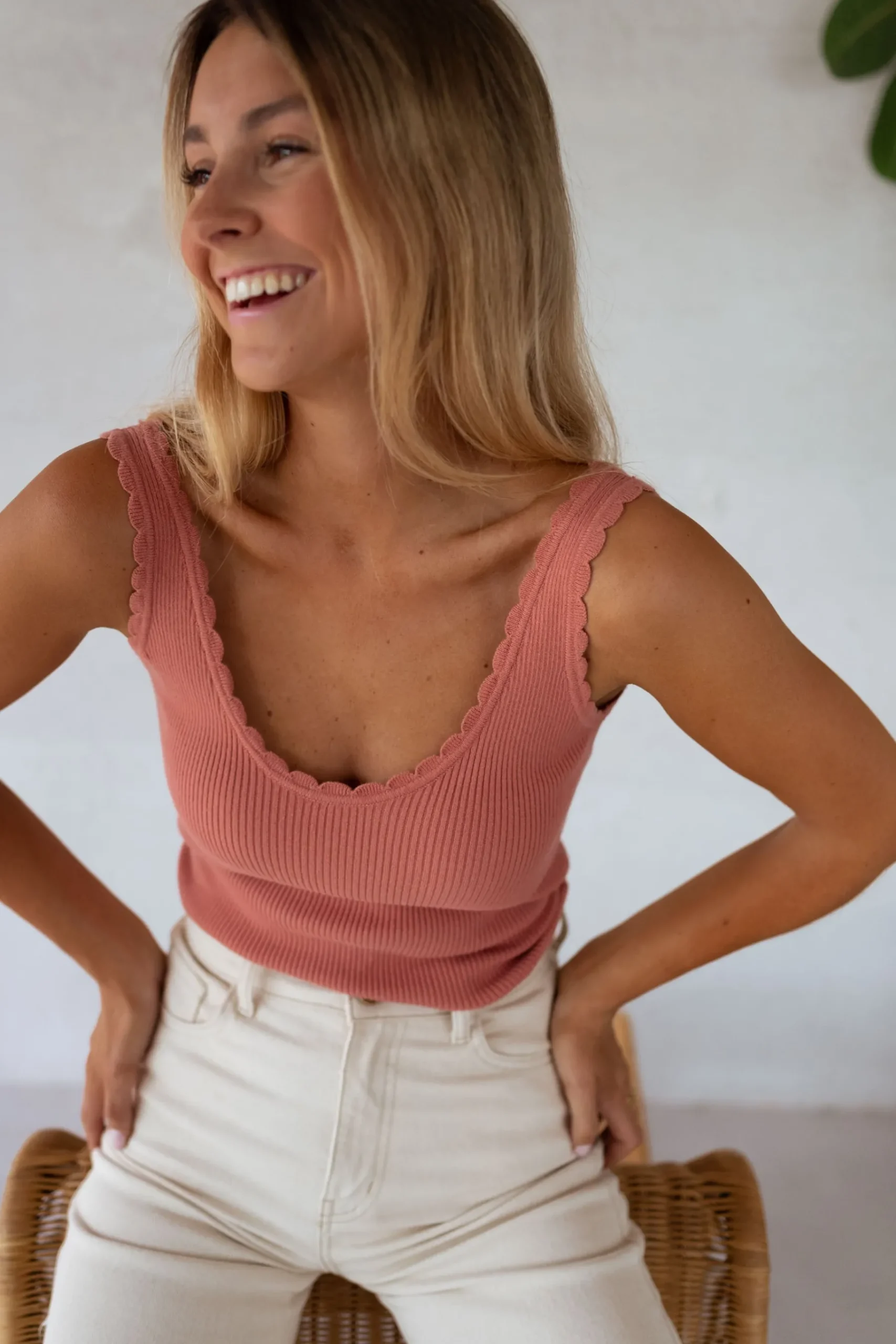 Tops & T-shirts-EASY-CLOTHES Top Bella - terracottaEasy Clothes Terracotta
