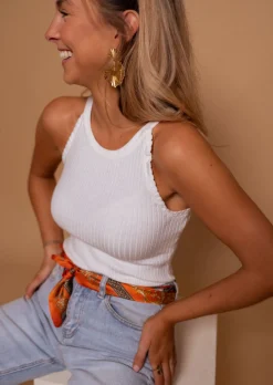 Tops & T-shirts-EASY-CLOTHES Top Blaes Écru | Vêtements Femme | Easy Clothes Écru       