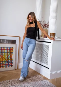 Tops & T-shirts-EASY-CLOTHES Top Boni CREATION - noirEasy Clothes Noir       