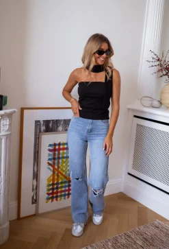 Tops & T-shirts-EASY-CLOTHES Top Boni CREATION - noirEasy Clothes Noir       
