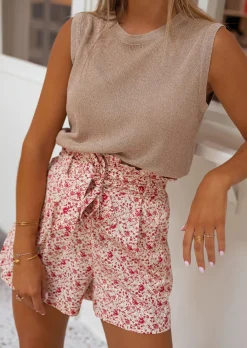 Tops & T-shirts-EASY-CLOTHES Top Brady - Couleur Taupe - Mailles Fines - Élégant & FashionEasy Clothes Taupe       