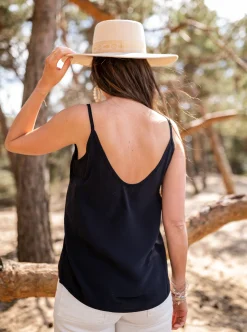 Tops & T-shirts-EASY-CLOTHES Top Deborah - noirEasy Clothes Noir       