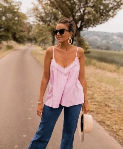 Tops & T-shirts-EASY-CLOTHES Top Esmy - lilasEasy Clothes Lilas       