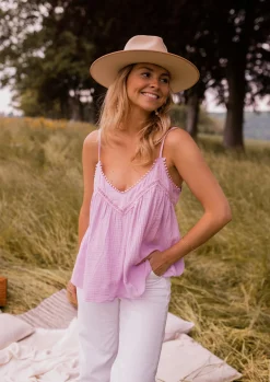 Tops & T-shirts-EASY-CLOTHES Top Esmy - lilasEasy Clothes Lilas       