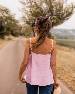 Tops & T-shirts-EASY-CLOTHES Top Esmy - lilasEasy Clothes Lilas       
