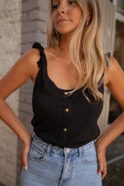 Tops & T-shirts-EASY-CLOTHES Top James - noirEasy Clothes Noir