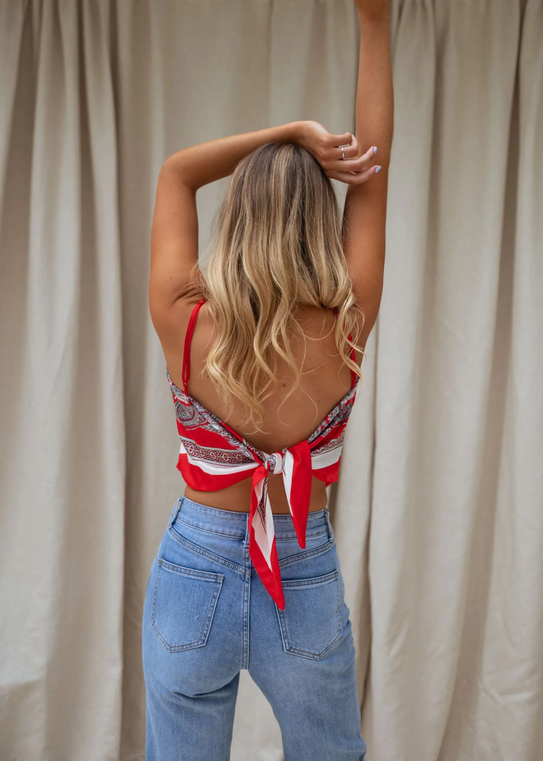 Tops & T-shirts-EASY-CLOTHES Top Juline - effet bandanaEasy Clothes Effet bandana