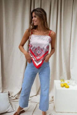Tops & T-shirts-EASY-CLOTHES Top Juline - effet bandanaEasy Clothes Effet bandana