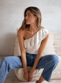 Tops & T-shirts-EASY-CLOTHES Top Maly - beigeEasy Clothes Beige