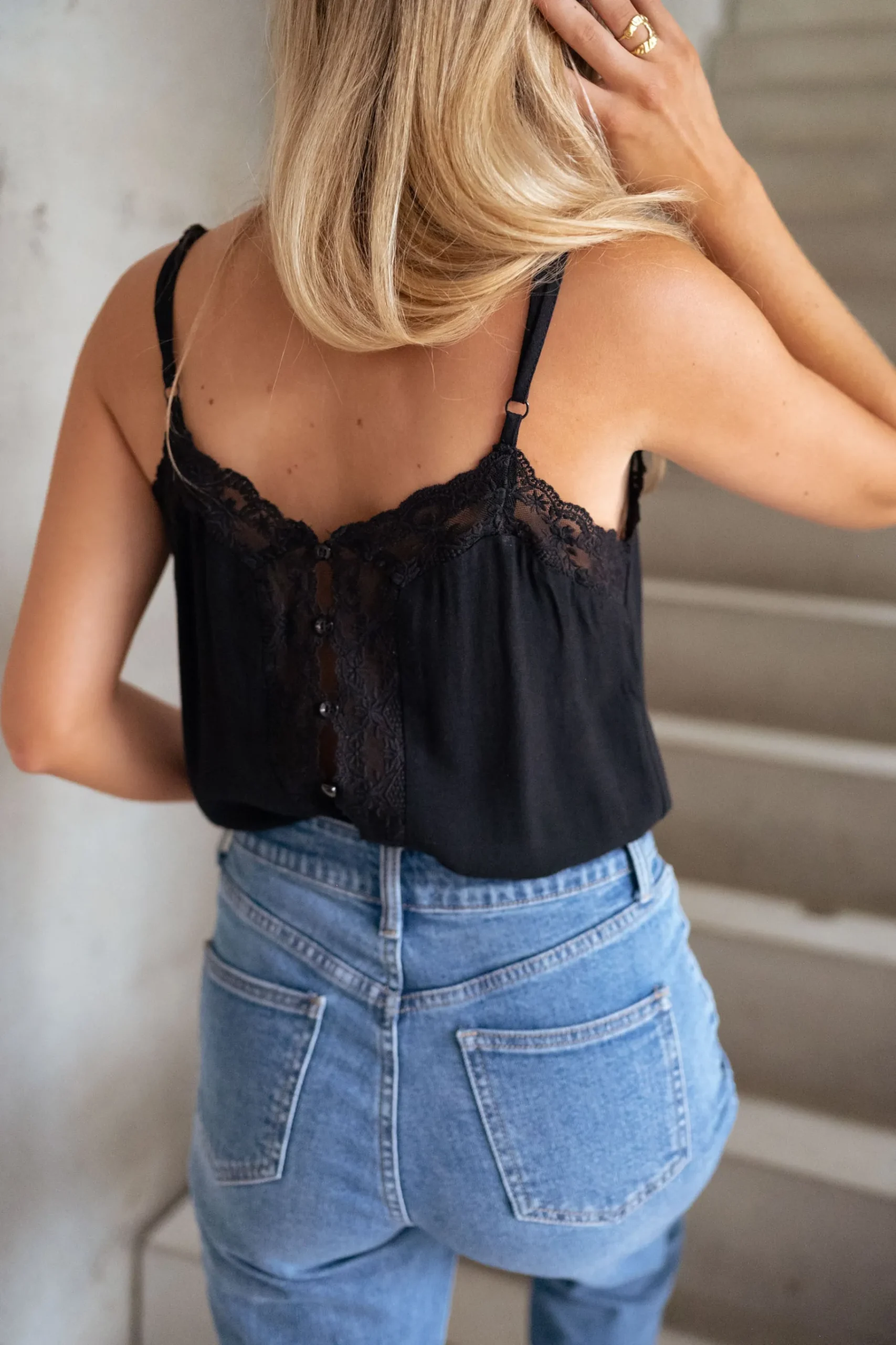 Tops & T-shirts-EASY-CLOTHES Top Selena - noirEasy Clothes Noir