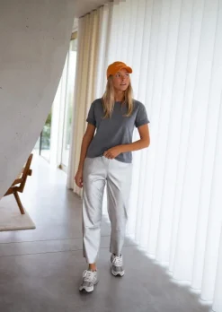 Tops & T-shirts-EASY-CLOTHES T-shirt Alyn Gris | Intemporel | Col Rond | ConfortEasy Clothes Gris       
