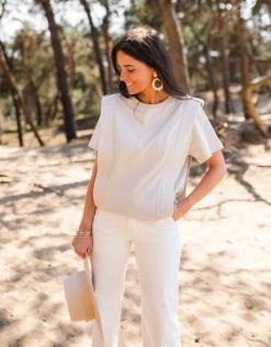 Tops & T-shirts-EASY-CLOTHES T-shirt Belen - beigeEasy Clothes Beige