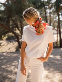 Tops & T-shirts-EASY-CLOTHES T-shirt Belen - blancEasy Clothes Blanc