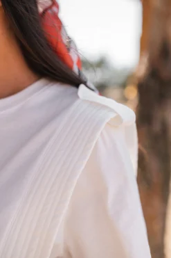 Tops & T-shirts-EASY-CLOTHES T-shirt Belen - blancEasy Clothes Blanc       