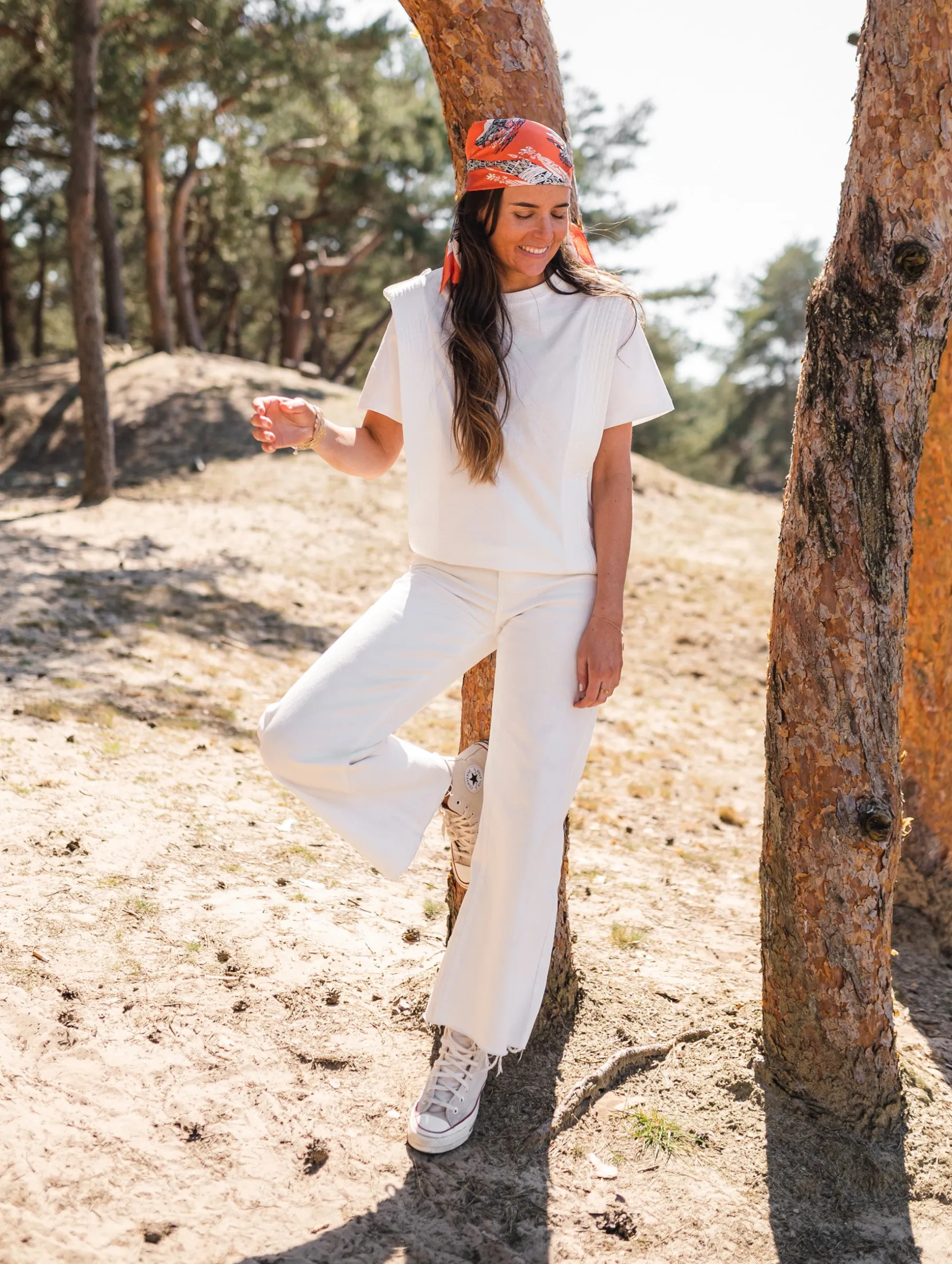 Tops & T-shirts-EASY-CLOTHES T-shirt Belen - blancEasy Clothes Blanc