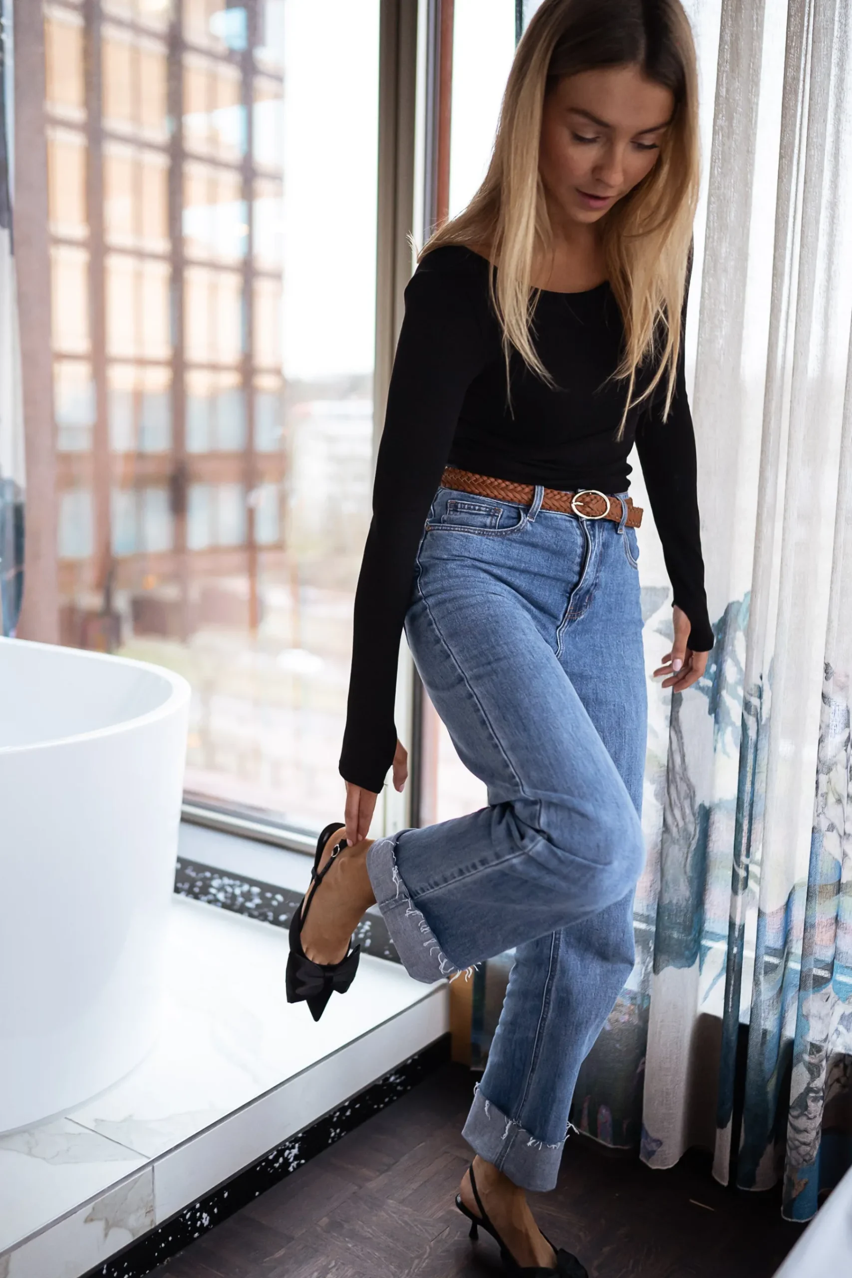 Tops & T-shirts-EASY-CLOTHES T-shirt Bertila - NoirEasy Clothes Noir