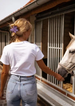 Tops & T-shirts-EASY-CLOTHES T-shirt Blanc - Iconic - Col Rond - 100% CotonEasy Clothes Blanc       