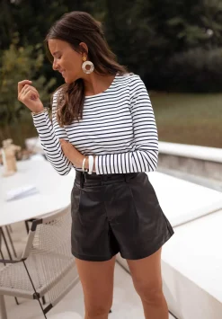 Tops & T-shirts-EASY-CLOTHES T-shirt Ceren - à lignesEasy Clothes À lignes