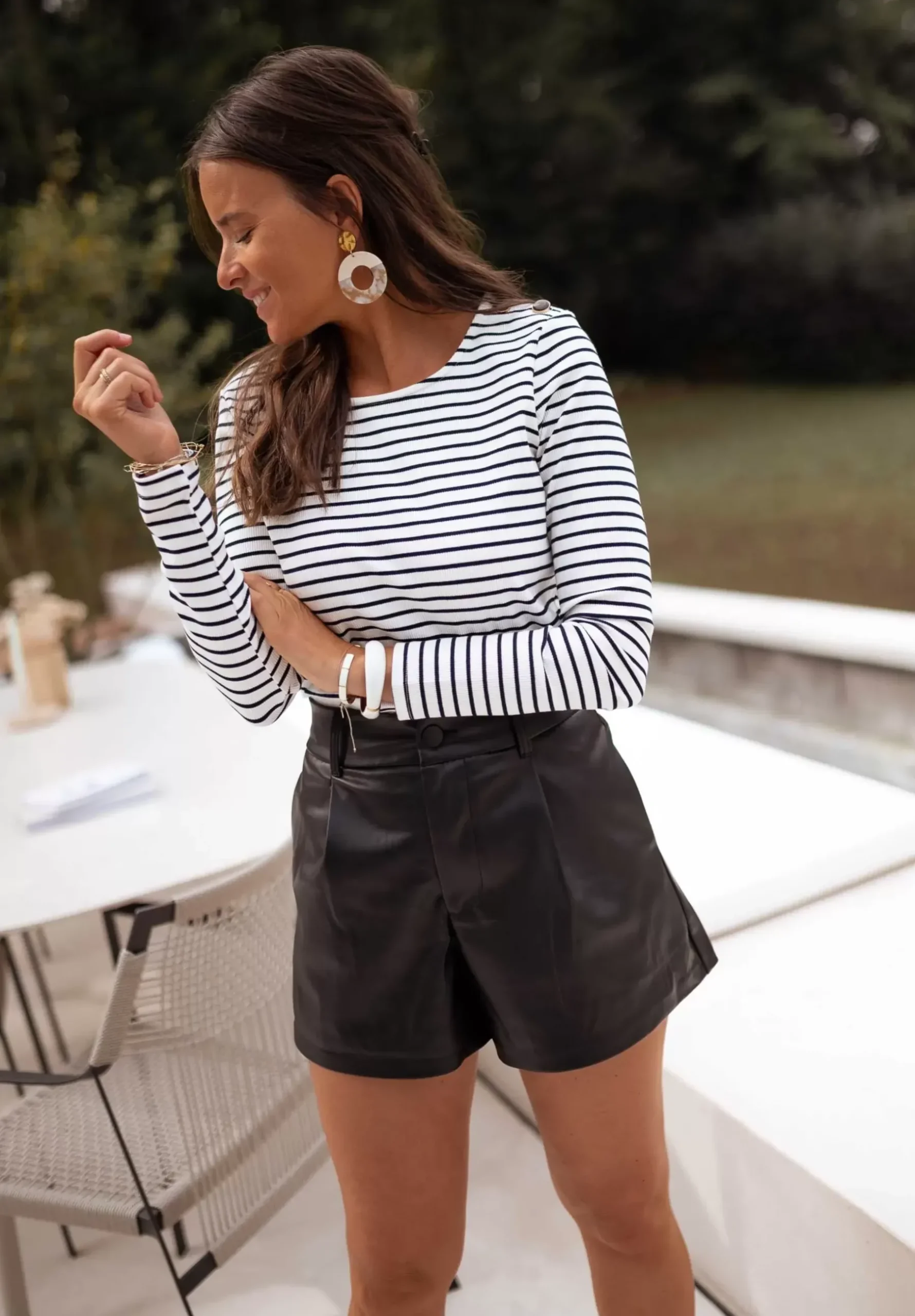 Tops & T-shirts-EASY-CLOTHES T-shirt Ceren - à lignesEasy Clothes À lignes