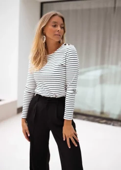 Tops & T-shirts-EASY-CLOTHES T-shirt Ceren - à lignesEasy Clothes À lignes