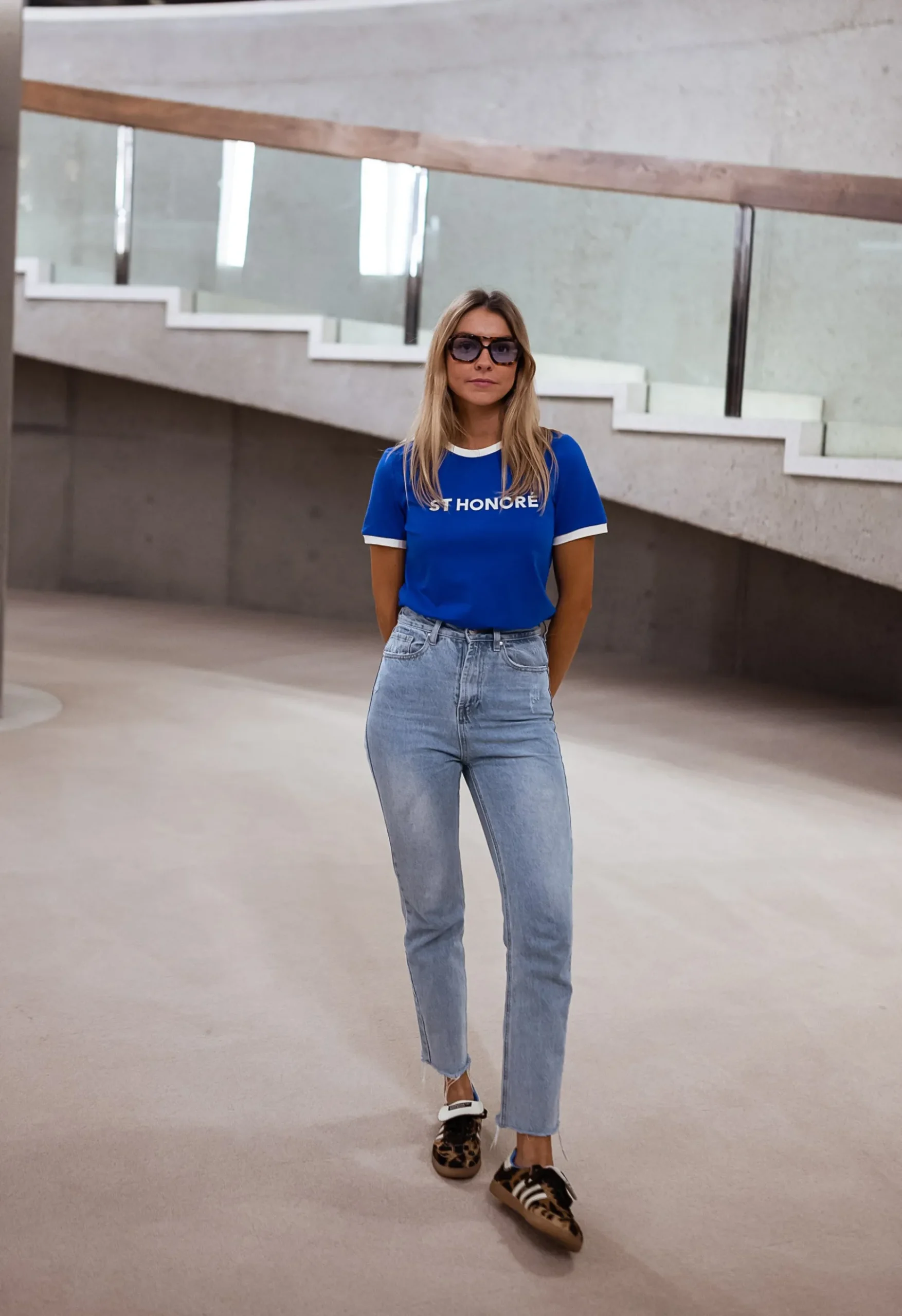 Tops & T-shirts-EASY-CLOTHES T-shirt Honoré - BleuEasy Clothes Bleu
