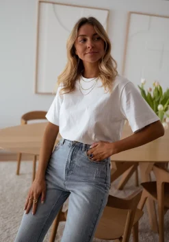 Tops & T-shirts-EASY-CLOTHES T-shirt Jane - blancEasy Clothes Blanc