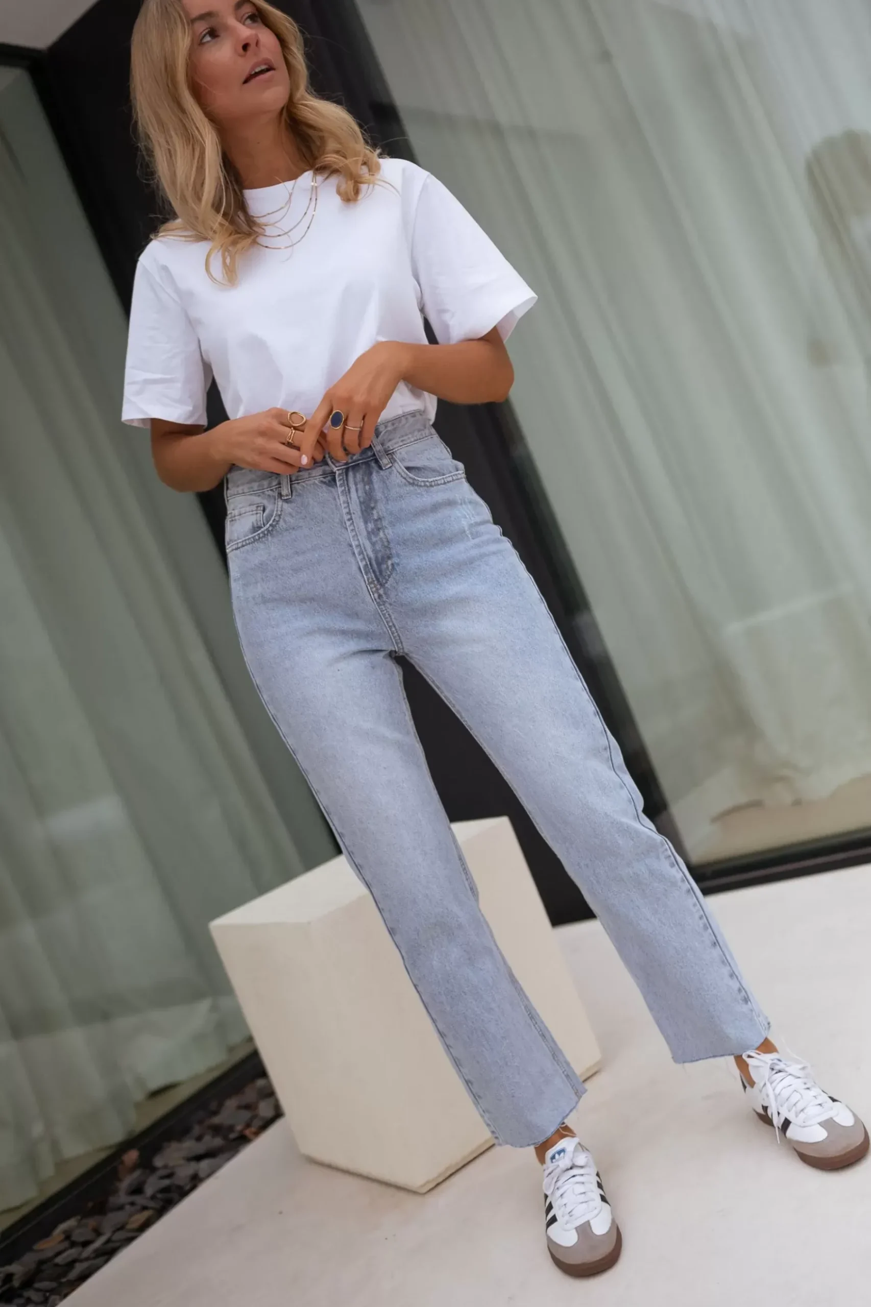 Tops & T-shirts-EASY-CLOTHES T-shirt Jane - blancEasy Clothes Blanc