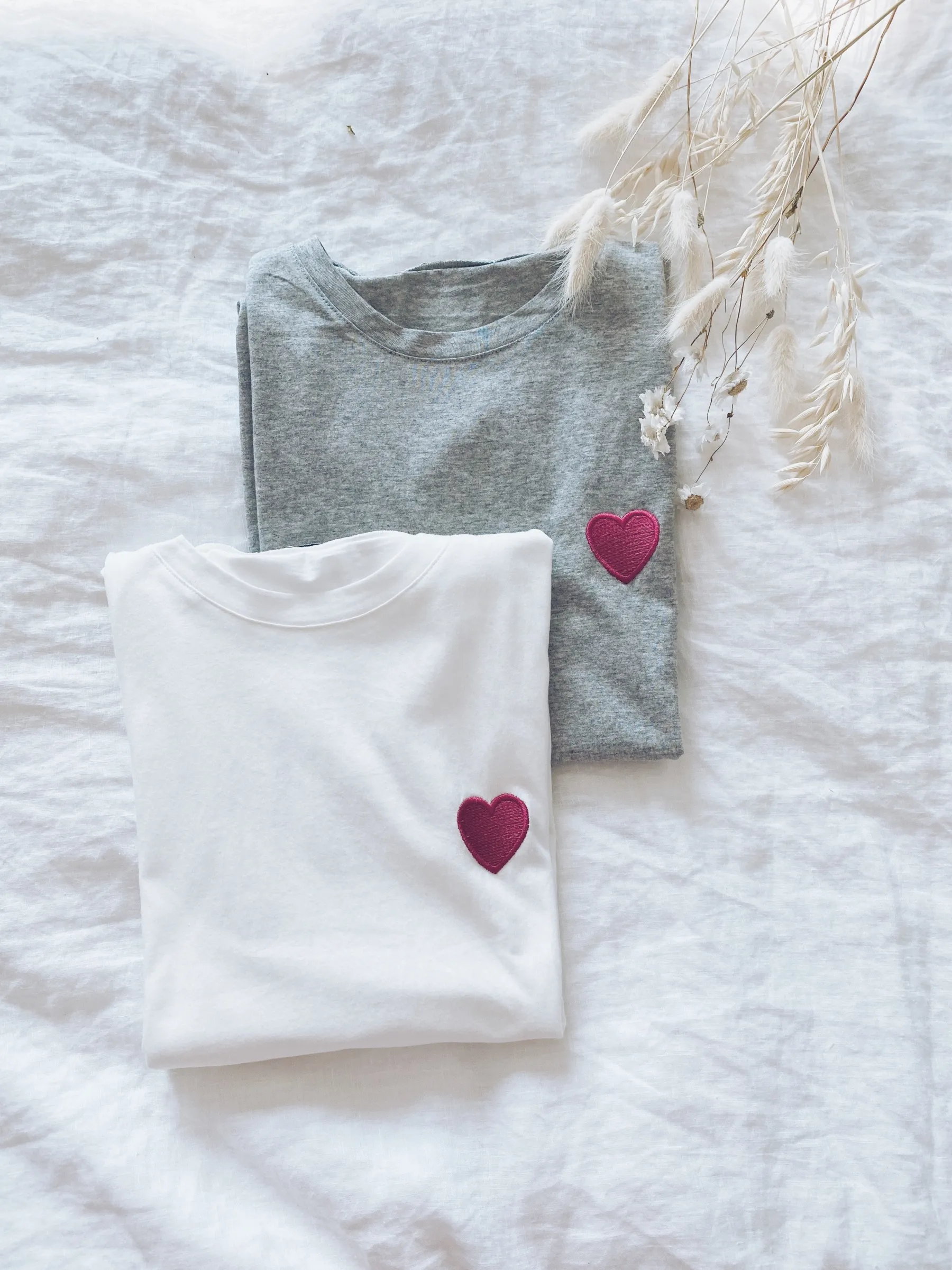 Tops & T-shirts-EASY-CLOTHES T-shirt Livy - à cœur grisEasy Clothes À cœur gris