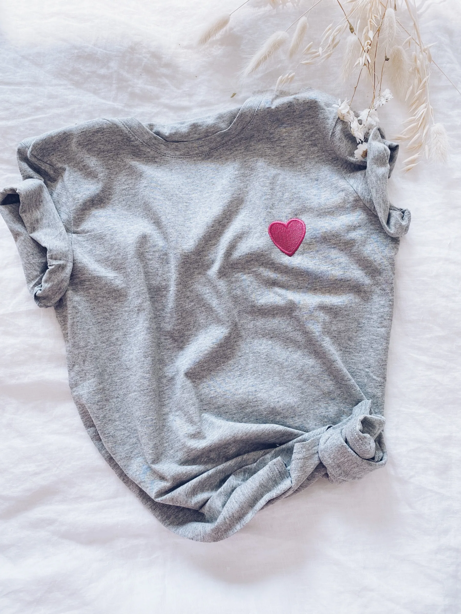 Tops & T-shirts-EASY-CLOTHES T-shirt Livy - à cœur grisEasy Clothes À cœur gris