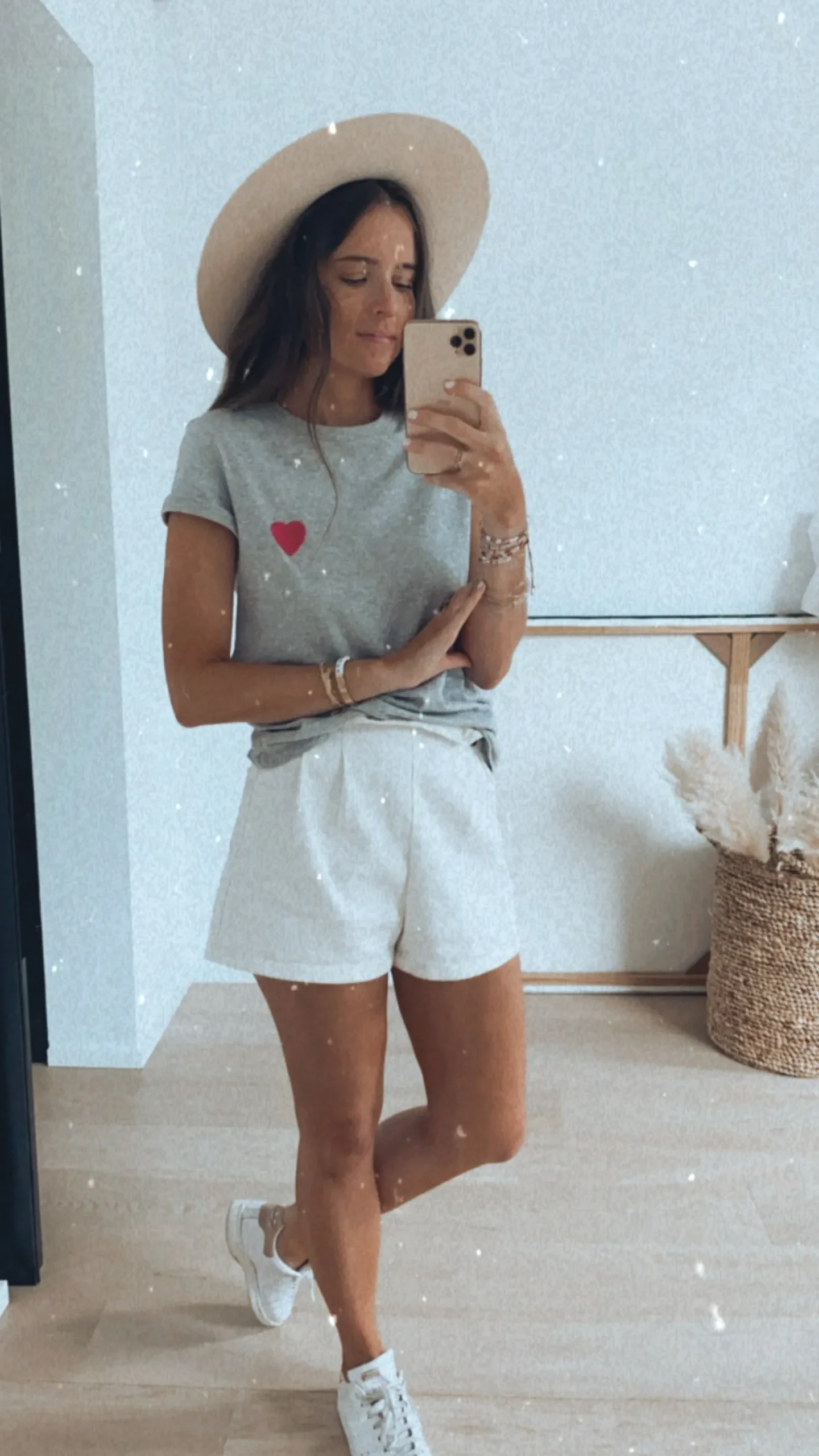 Tops & T-shirts-EASY-CLOTHES T-shirt Livy - à cœur grisEasy Clothes À cœur gris