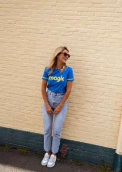 Tops & T-shirts-EASY-CLOTHES T-shirt Magic bleu | T-shirt à imprimés | Prêt-à-porter en ligne | Easy Clothes Bleu       