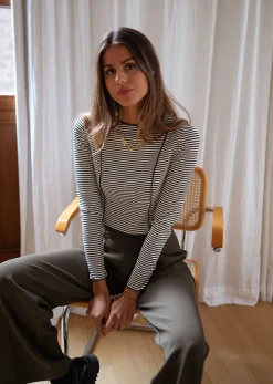 Tops & T-shirts-EASY-CLOTHES T-shirt Maurane - à lignesEasy Clothes À lignes